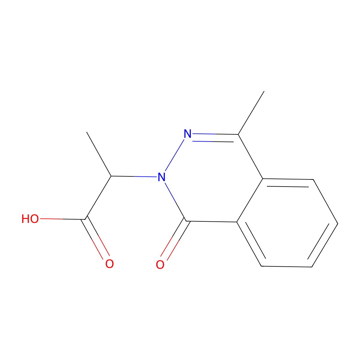 2-(4-Methyl-1-oxo-1H-phthalazin-2-yl)-propionic acid molecular structure, CAS 332886-32-5