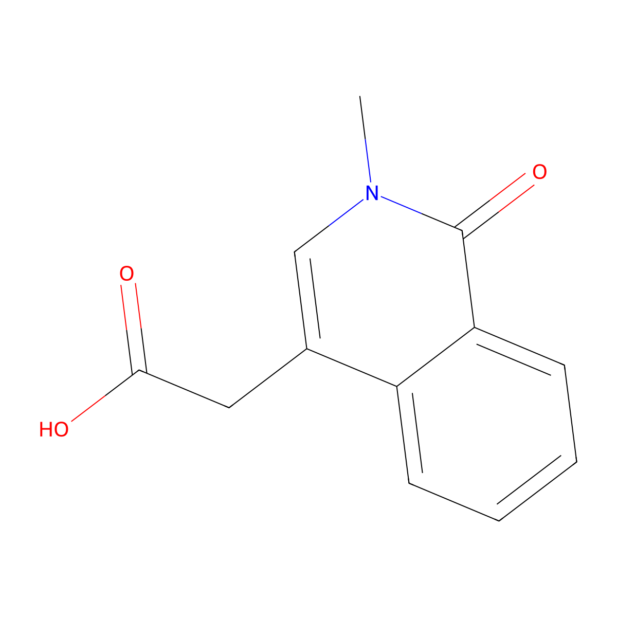 2-(2-Methyl-1-oxoisoquinolin-4-yl)acetic acid molecular structure, CAS 332886-33-6