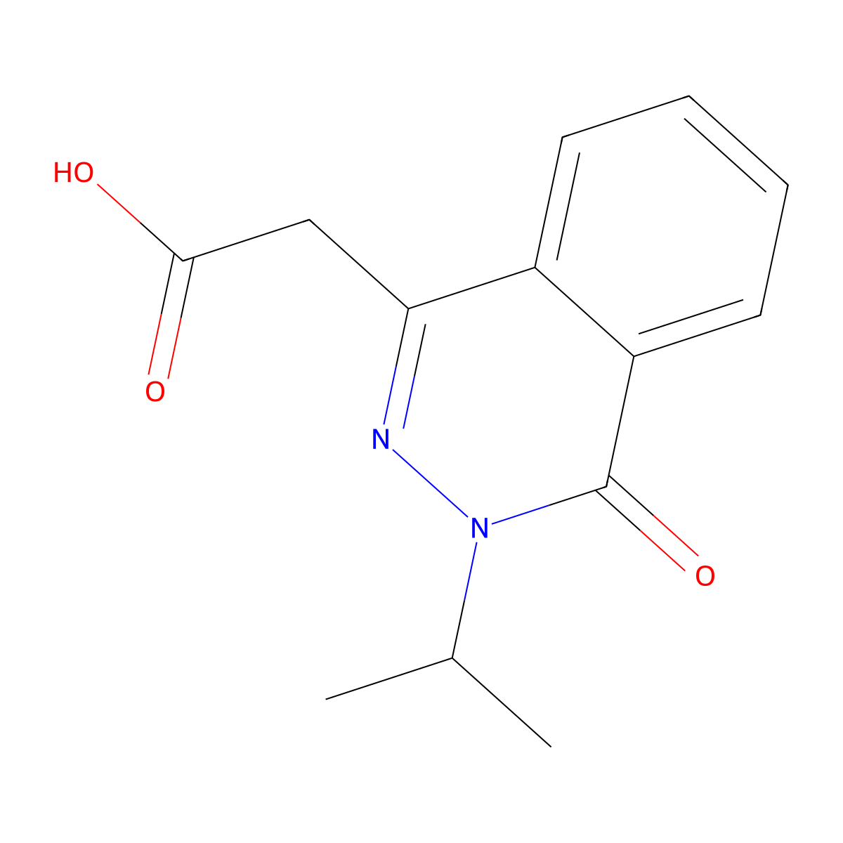 (3-Isopropyl-4-oxo-3,4-dihydro-phthalazin-1-yl)-acetic acid molecular structure, CAS 332886-34-7