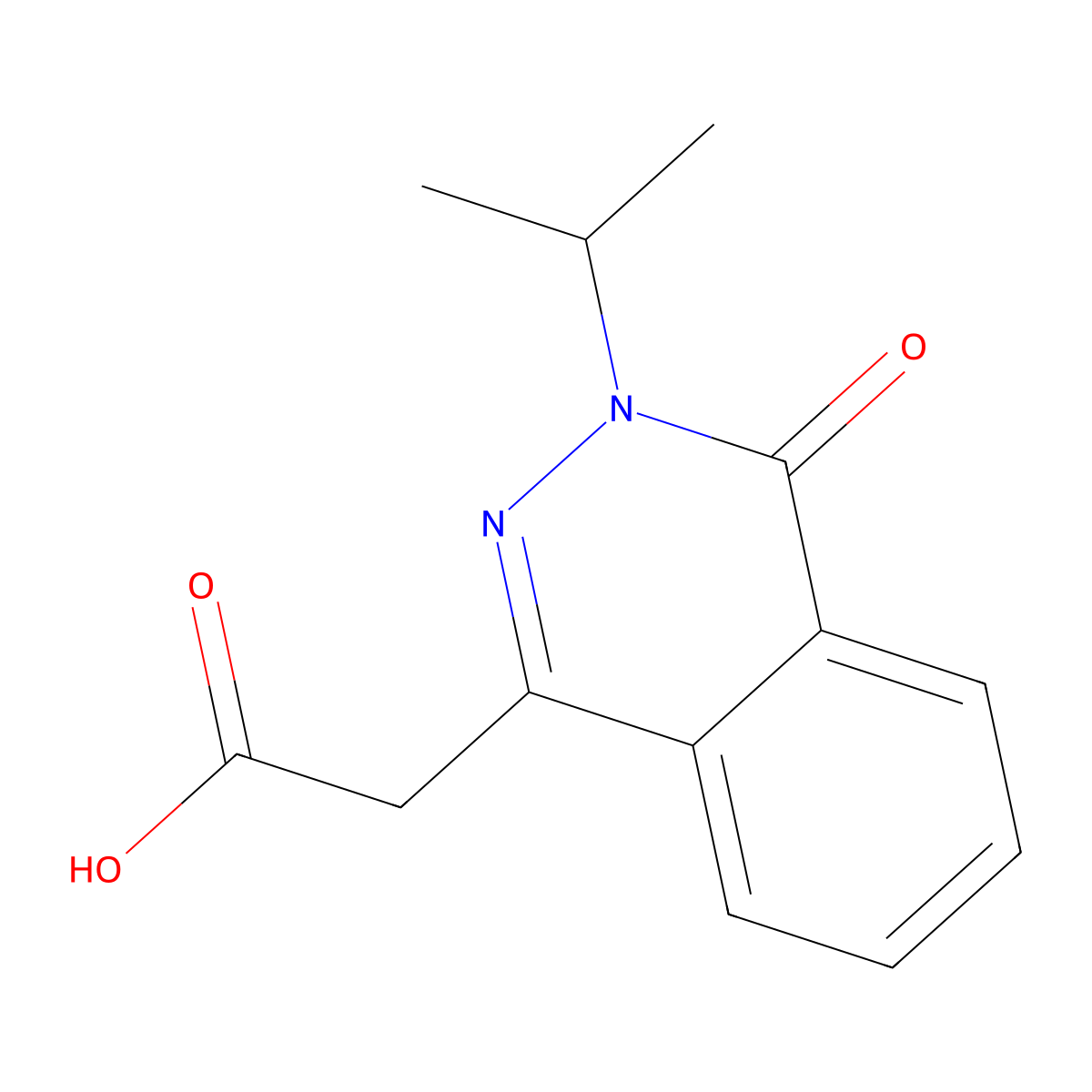 (3-Isopropyl-4-oxo-3,4-dihydro-phthalazin-1-yl)-acetic acid molecular structure, CAS 332886-34-7