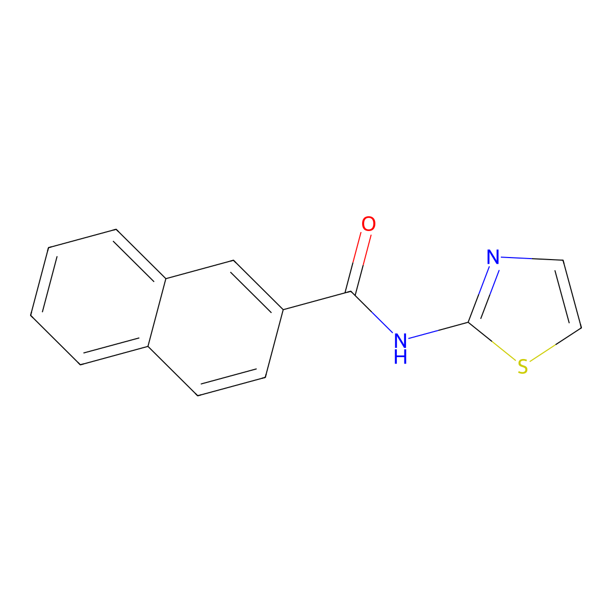 N-(1,3-thiazol-2-yl)naphthalene-2-carboxamide molecular structure, CAS 332886-54-1