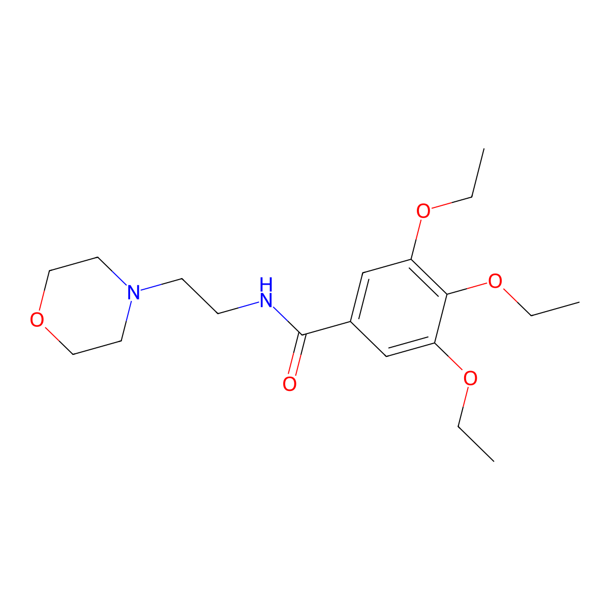 3,4,5-triethoxy-N-(2-morpholin-4-ylethyl)benzamide molecular structure, CAS 332898-02-9