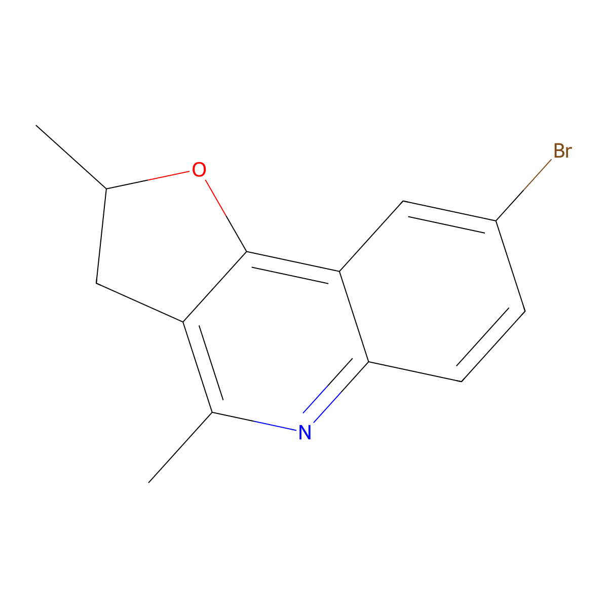 8-Bromo-2,4-dimethyl-2,3-dihydrofuro[3,2-c]quinoline molecular structure, CAS 332898-44-9