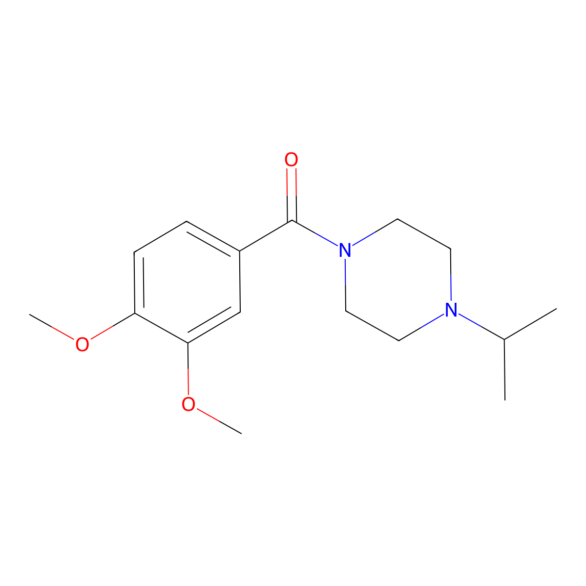3,4-Dimethoxyphenyl 4-(methylethyl)piperazinyl ketone molecular structure, CAS 332899-42-0