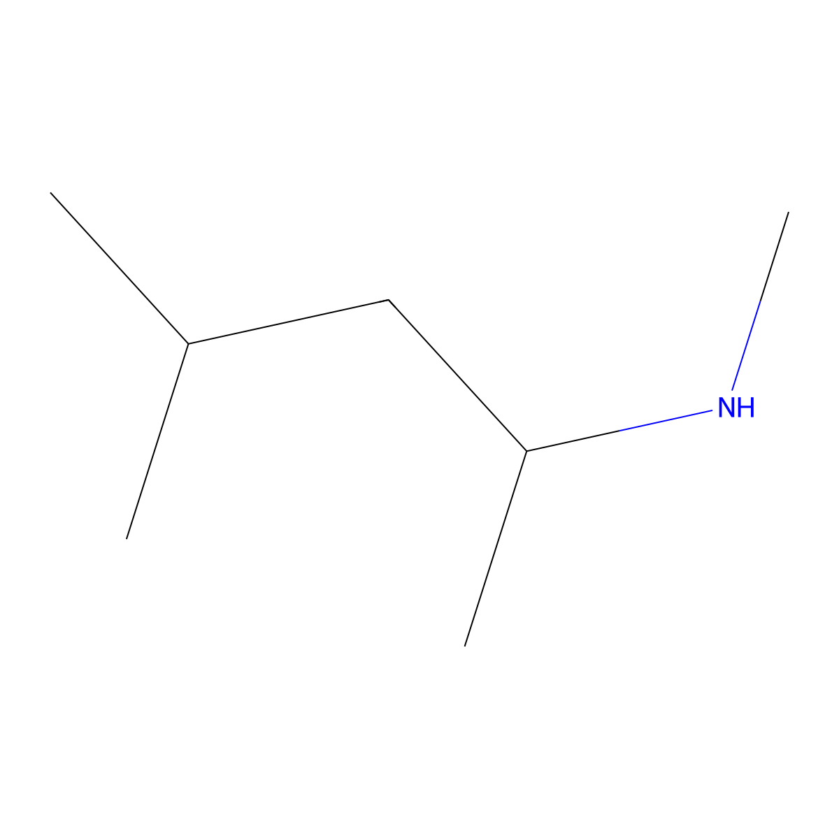 N,4-Dimethyl-2-pentanamine molecular structure, CAS 3329-35-9