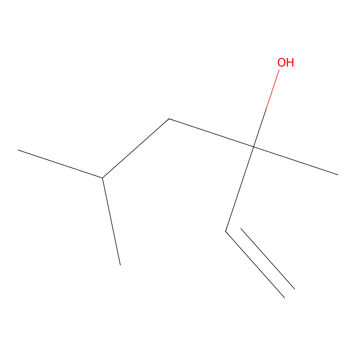 1-Hexen-3-ol, 3,5-dimethyl- molecular structure, CAS 3329-48-4