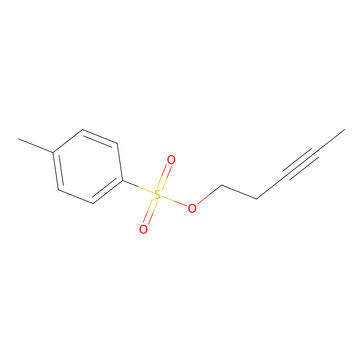 Pent-3-yn-1-yl 4-methylbenzenesulfonate molecular structure, CAS 3329-88-2