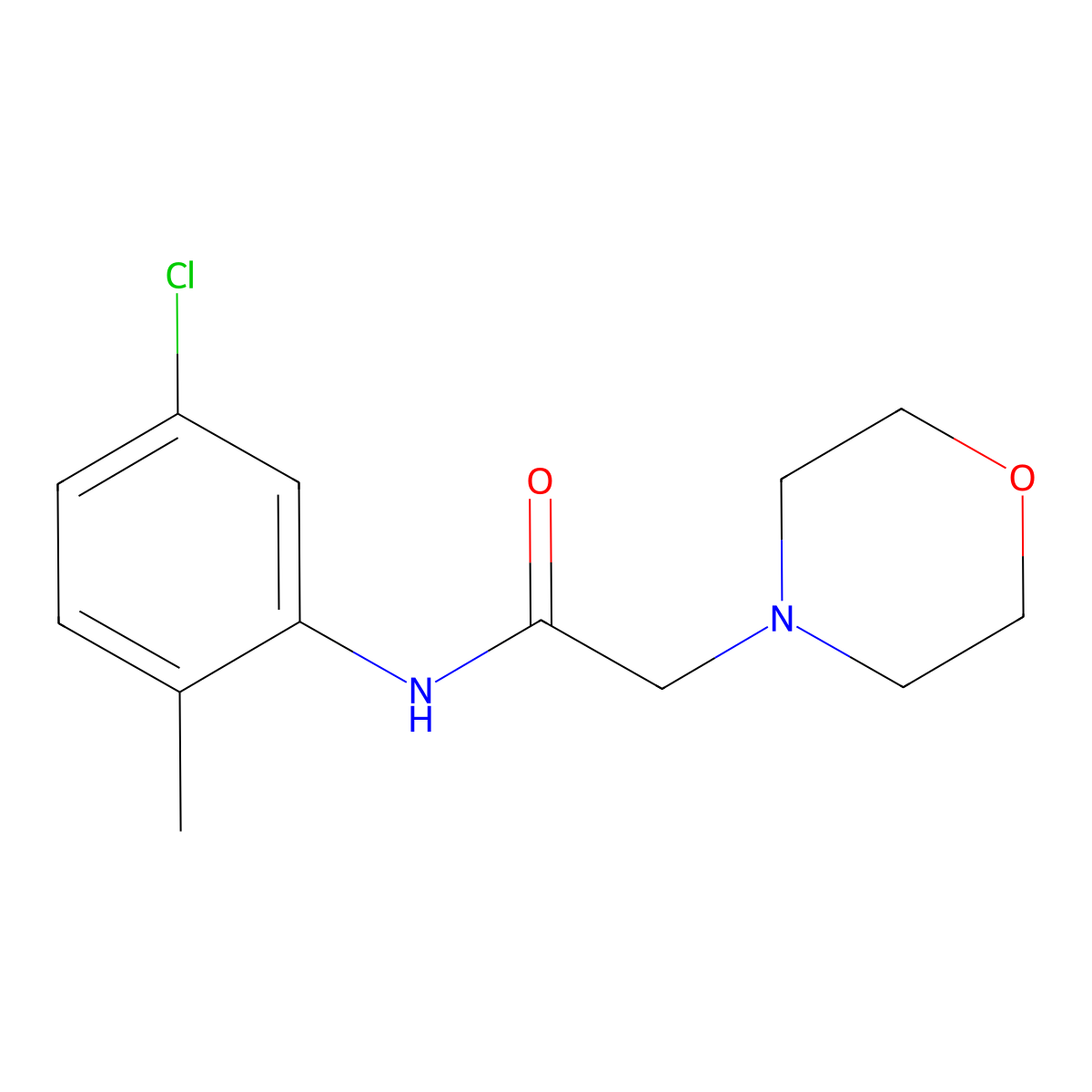 N-(5-chloro-2-methylphenyl)-2-morpholinoacetamide molecular structure, CAS 332909-14-5