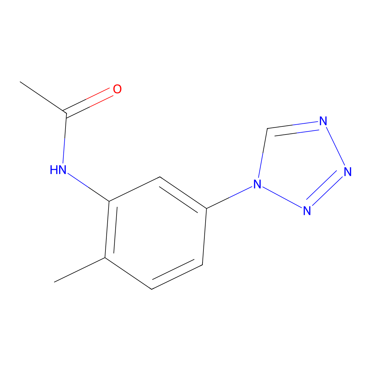 N-[2-Methyl-5-(1H-tetrazol-1-yl)phenyl]acetamide molecular structure, CAS 332909-72-5