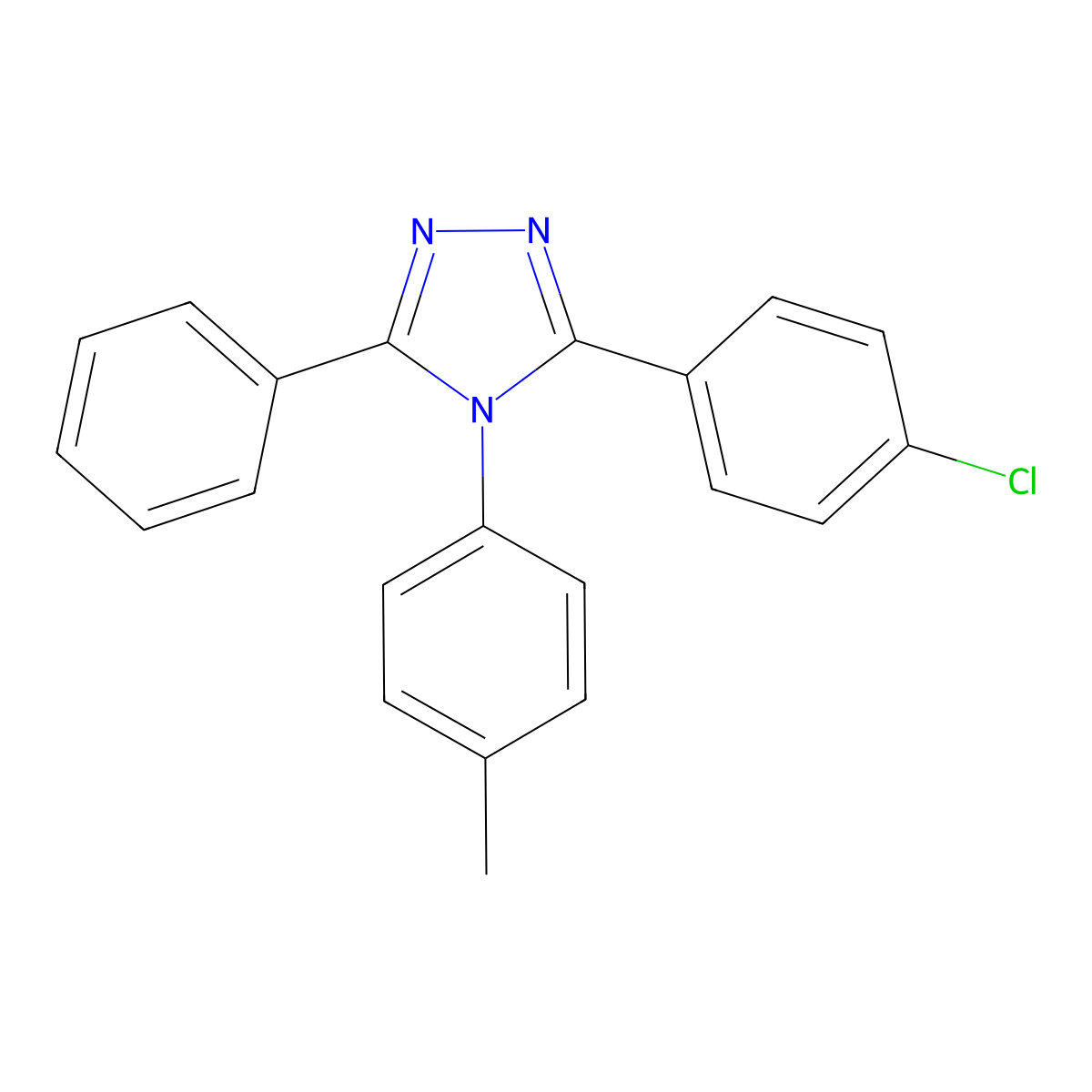 3-(4-Chloro-phenyl)-5-phenyl-4-p-tolyl-4H-[1,2,4]triazole molecular structure, CAS 332910-20-0