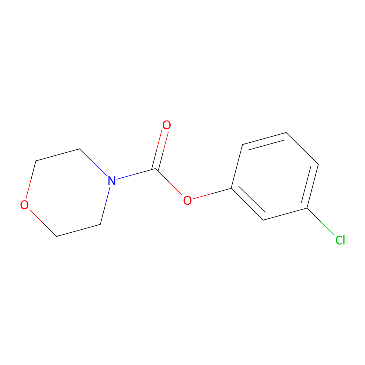 Morpholine-4-carboxylic acid 3-chloro-phenyl ester molecular structure, CAS 332922-17-5