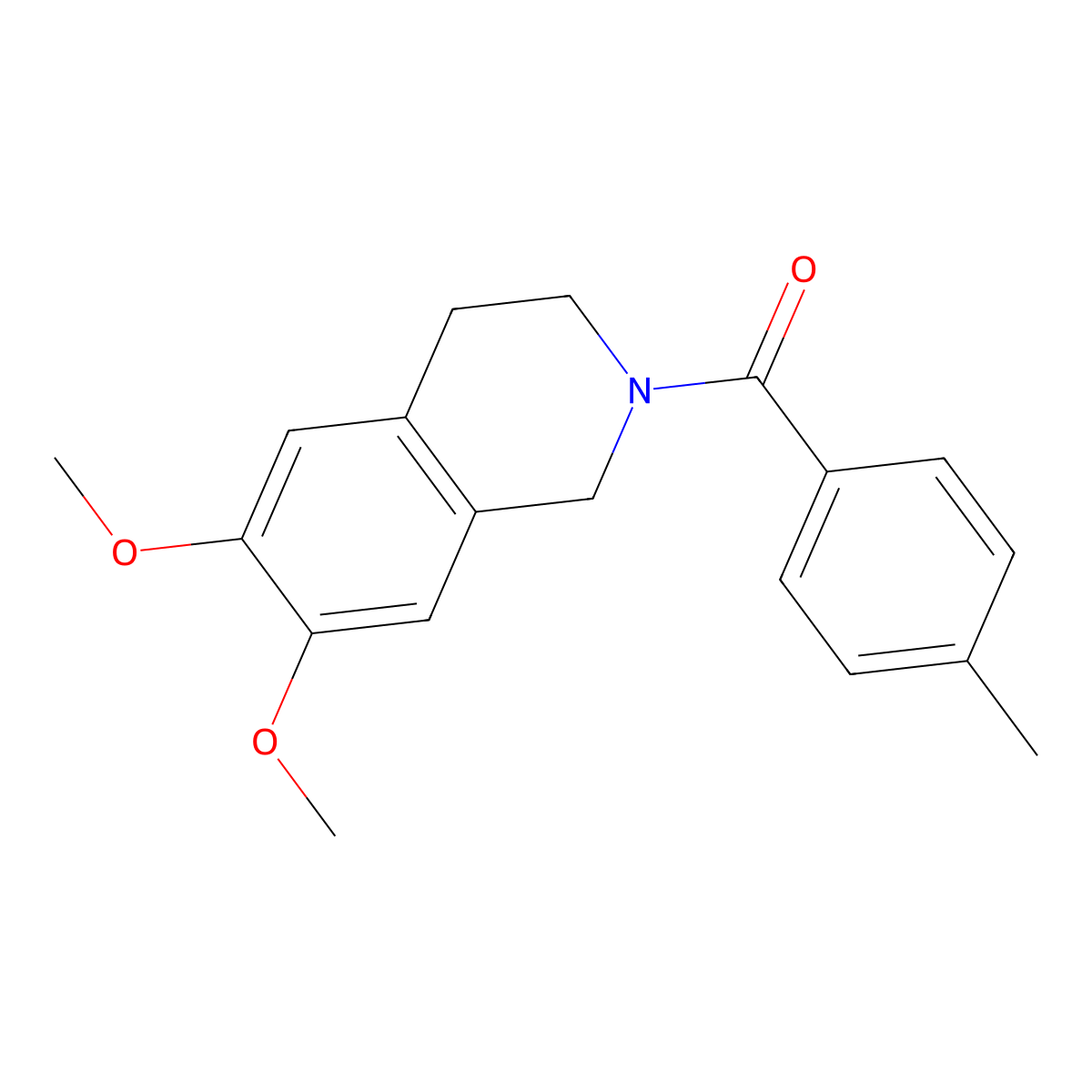 (6,7-Dimethoxy-3,4-dihydro-1H-isoquinolin-2-yl)-p-tolyl-methanone molecular structure, CAS 332939-20-5