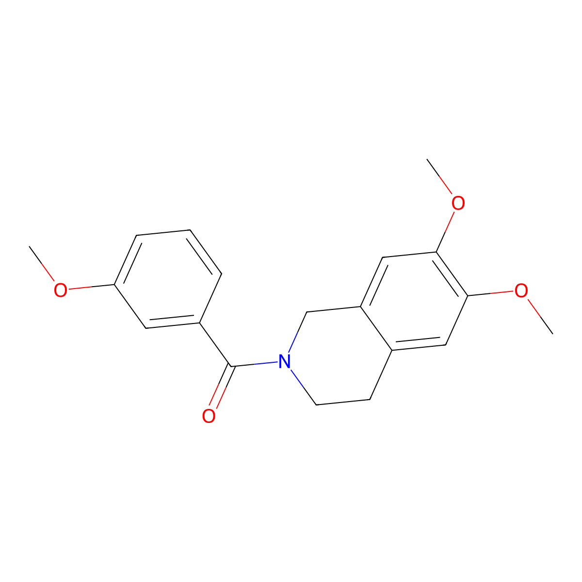 (6,7-Dimethoxy-3,4-dihydro-1H-isoquinolin-2-yl)-(3-methoxy-phenyl)-methanone molecular structure, CAS 332939-21-6