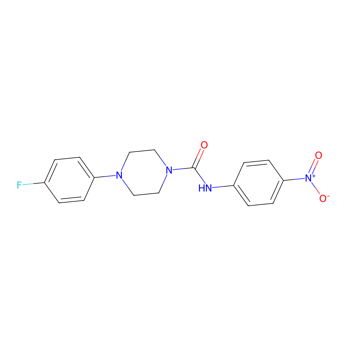 4-(4-fluorophenyl)-N-(4-nitrophenyl)piperazine-1-carboxamide molecular structure, CAS 332939-95-4
