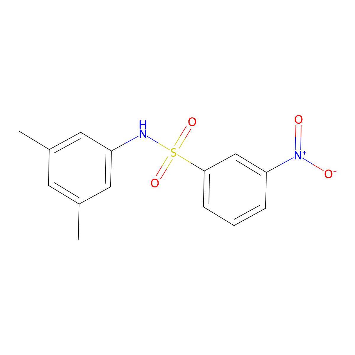 N-(3,5-dimethylphenyl)-3-nitrobenzenesulfonamide molecular structure, CAS 332942-27-5