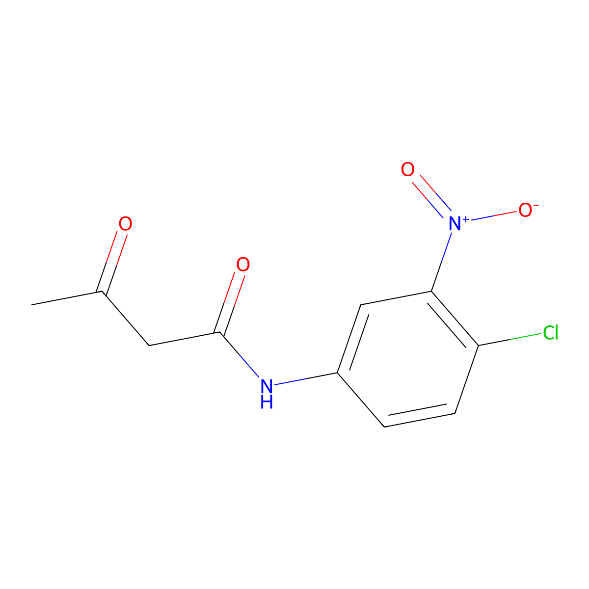 N-(4-chloro-3-nitrophenyl)-3-oxobutanamide molecular structure, CAS 332942-99-1