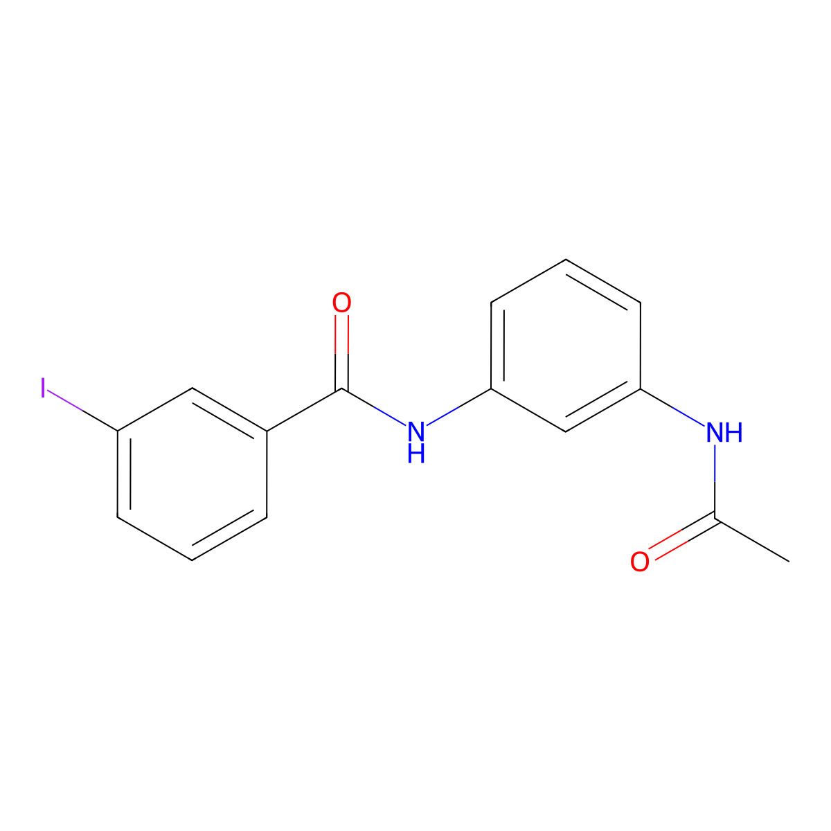 N-[3-(acetylamino)phenyl]-3-iodobenzamide molecular structure, CAS 332943-07-4