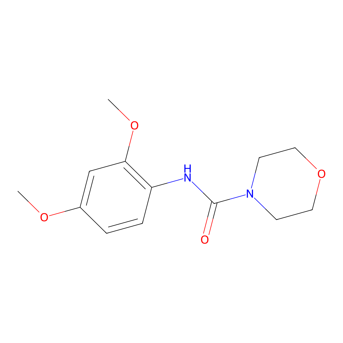 N-(2,4-dimethoxyphenyl)morpholine-4-carboxamide molecular structure, CAS 332943-08-5