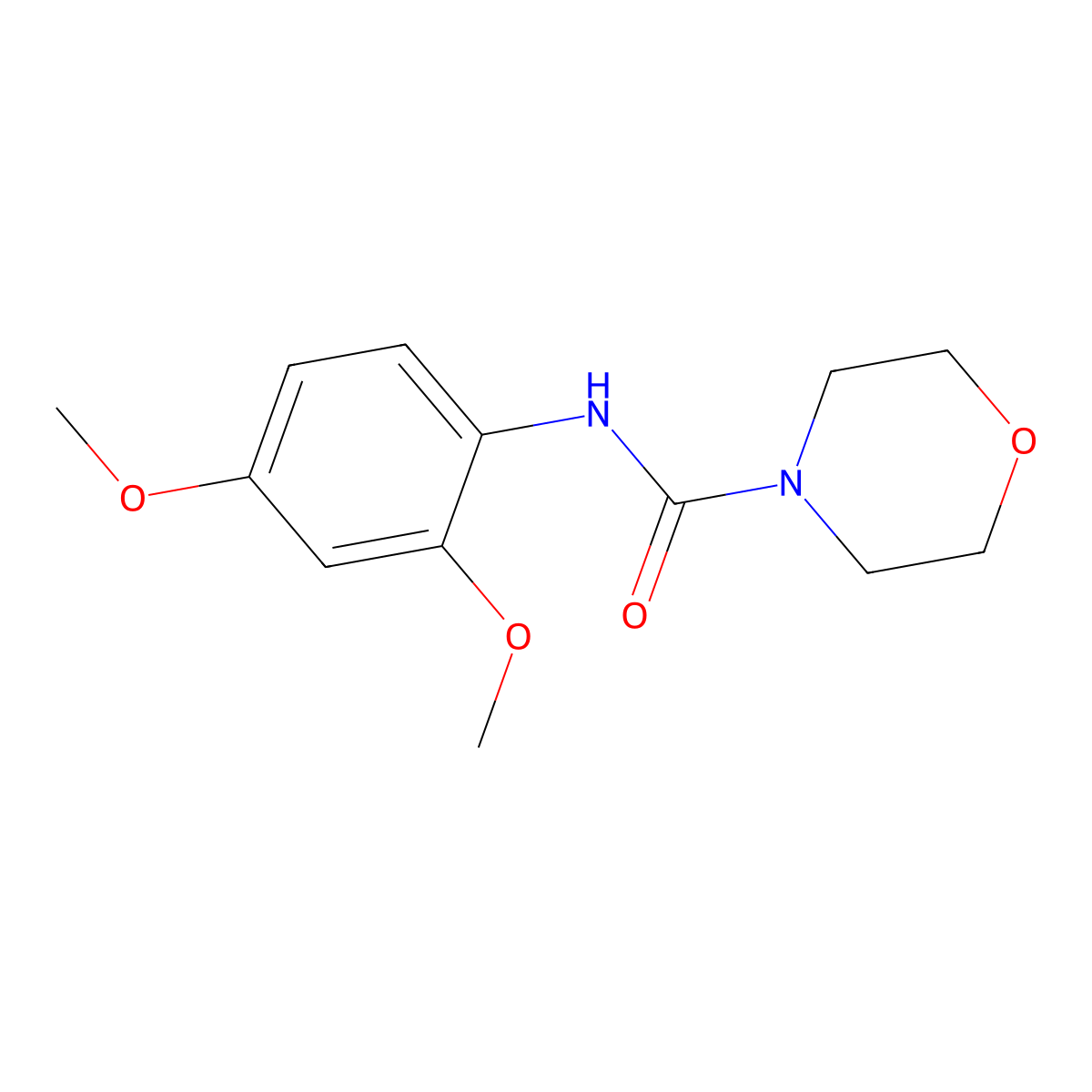 N-(2,4-dimethoxyphenyl)morpholine-4-carboxamide molecular structure, CAS 332943-08-5