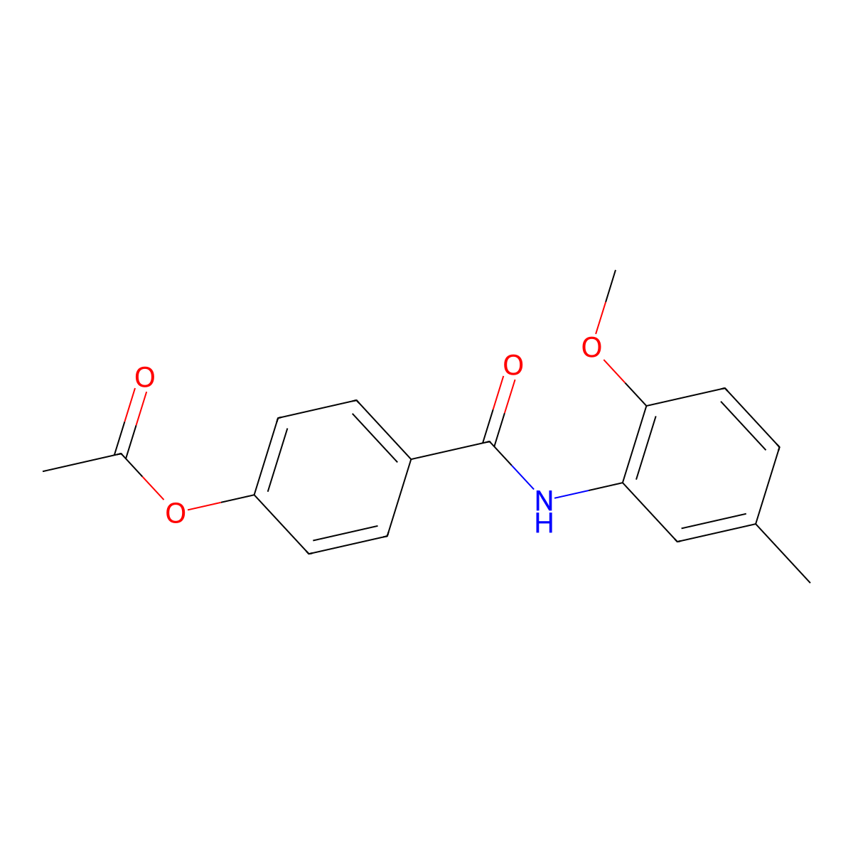 4-[(2-Methoxy-5-methylanilino)carbonyl]phenyl acetate molecular structure, CAS 332943-19-8