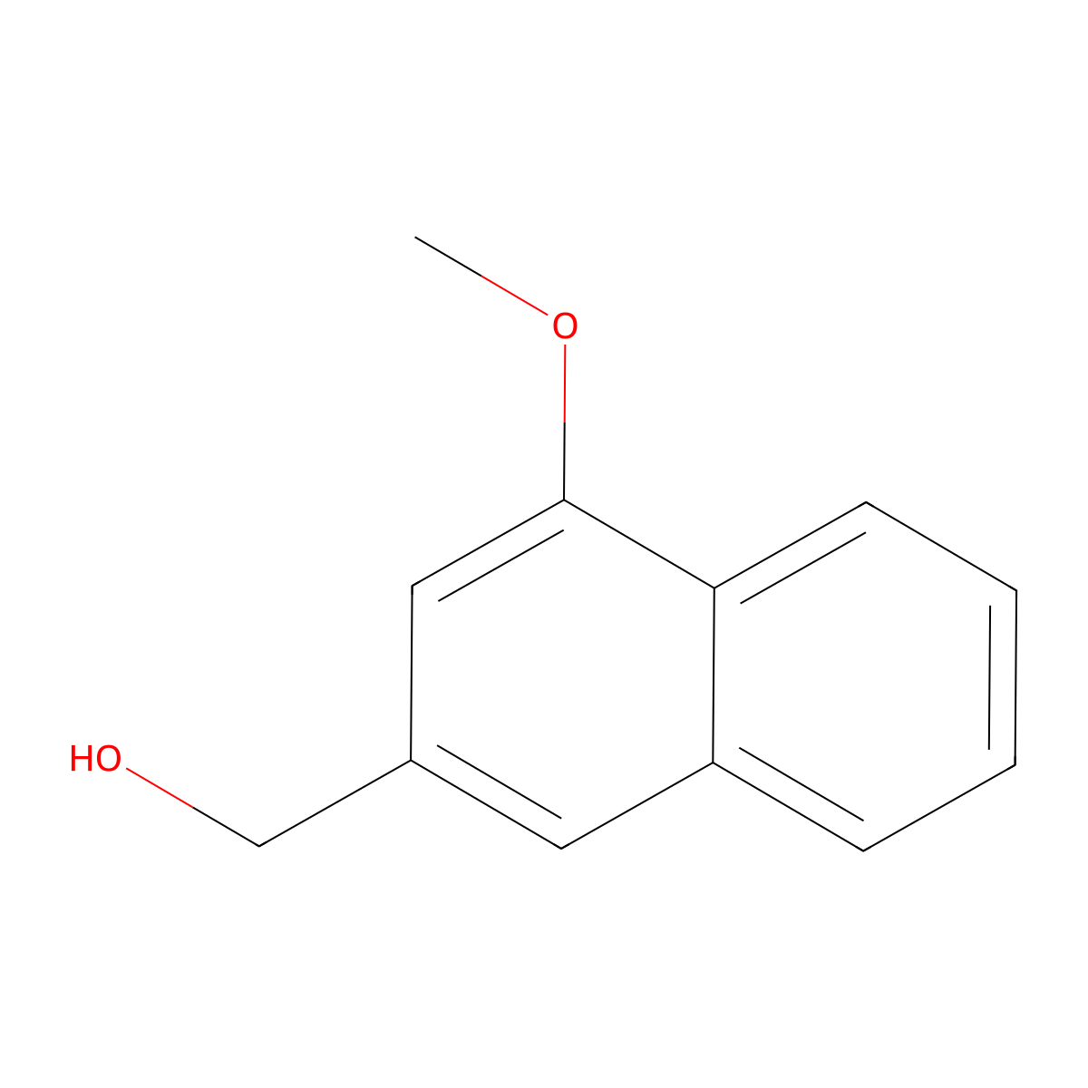 (4-Methoxynaphthalen-2-yl)methanol molecular structure, CAS 33295-48-6