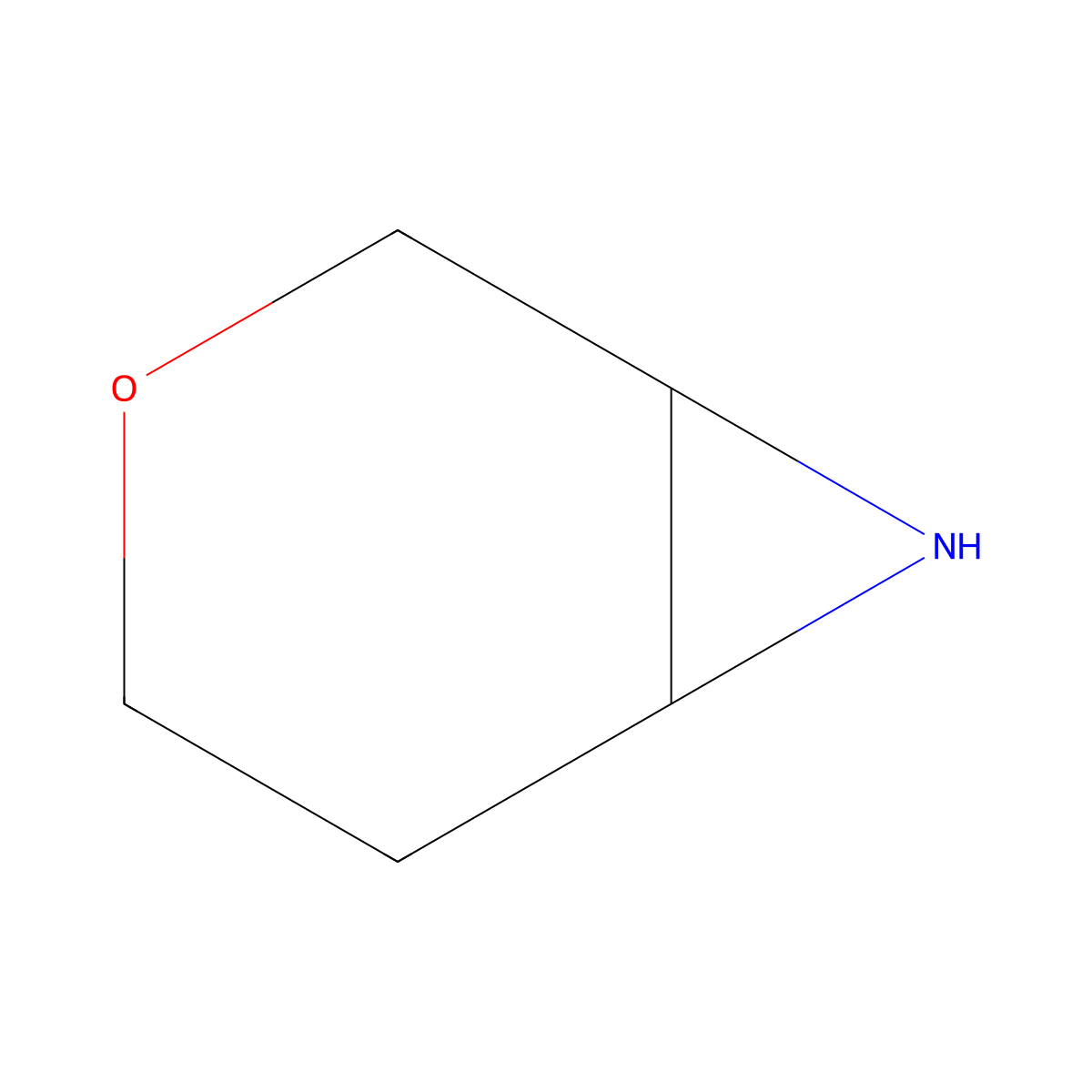 3-Oxa-7-azabicyclo[4.1.0]heptane molecular structure, CAS 333-10-8