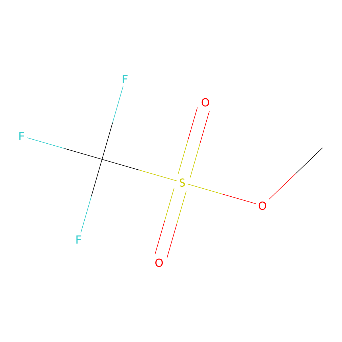 Methyl triflate molecular structure, CAS 333-27-7