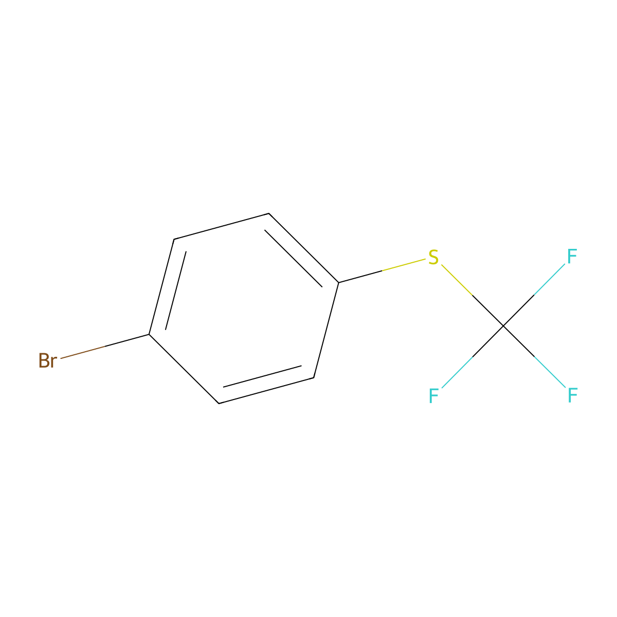 4-(Trifluoromethylthio)bromobenzene molecular structure, CAS 333-47-1