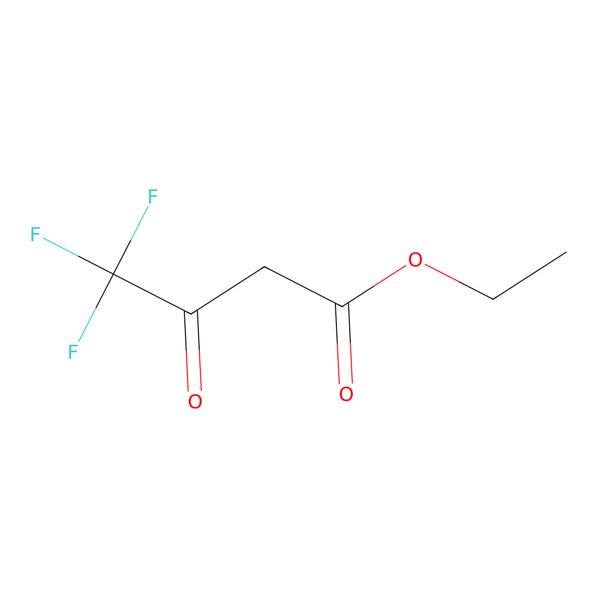Ethyl 4,4,4-trifluoroacetoacetate molecular structure, CAS 333-52-8