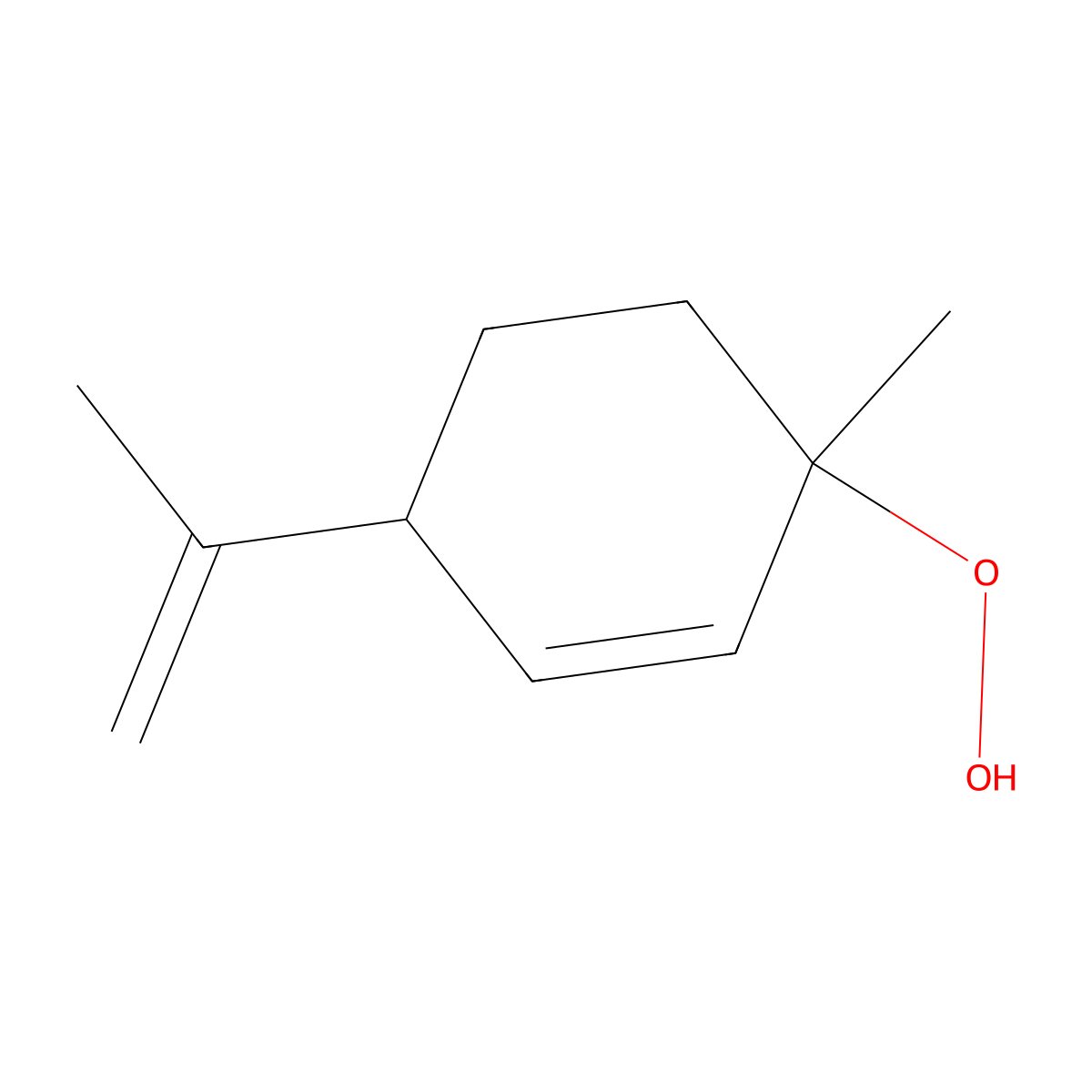 Hydroperoxide, 1-methyl-4-(1-methylethenyl)-2-cyclohexen-1-yl molecular structure, CAS 3330-45-8