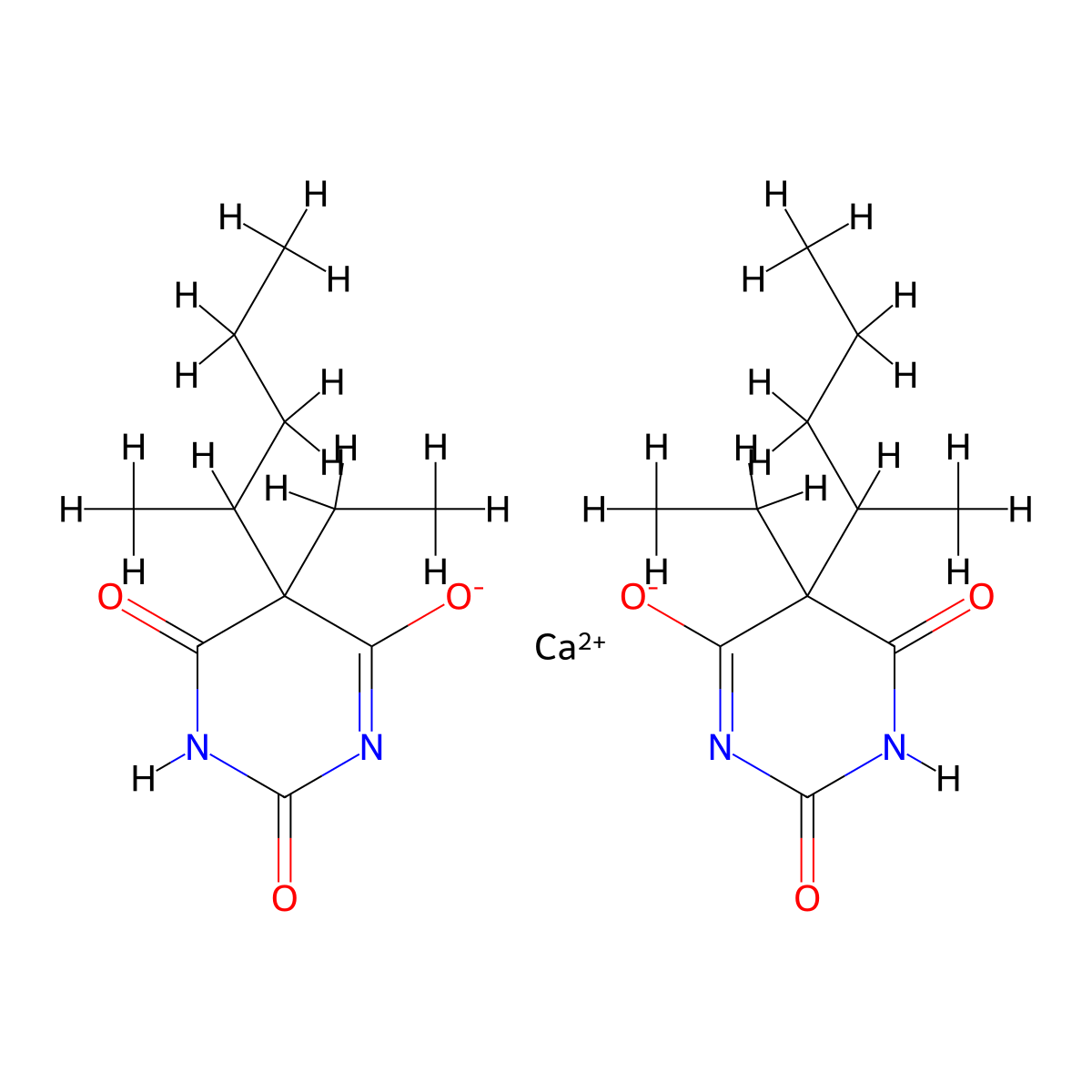 Pentobarbital Calcium molecular structure, CAS 3330-47-0