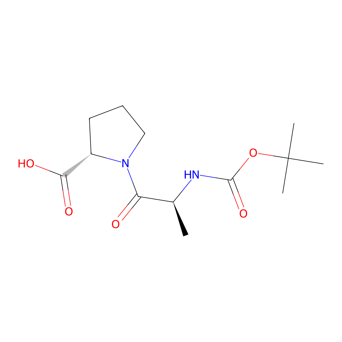 Boc-ala-pro-OH molecular structure, CAS 33300-72-0