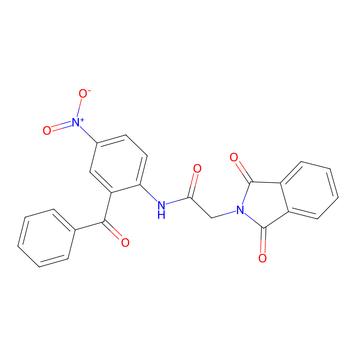 N-(2-Benzoyl-4-nitrophenyl)-1,3-dihydro-1,3-dioxo-2H-isoindole-2-acetamide molecular structure, CAS 33311-76-1