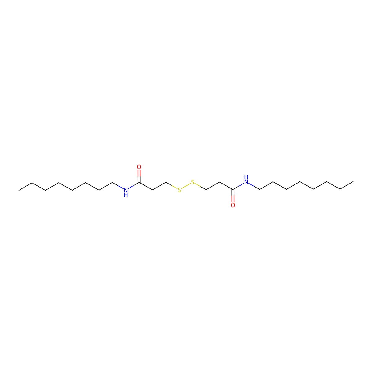 Propanamide, 3,3'-dithiobis[N-octyl- molecular structure, CAS 33312-01-5