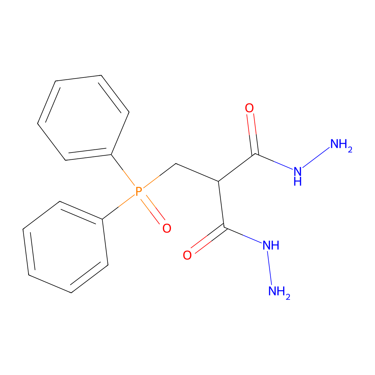 2-[(Diphenylphosphoryl)methyl]propanedihydrazide molecular structure, CAS 33315-50-3