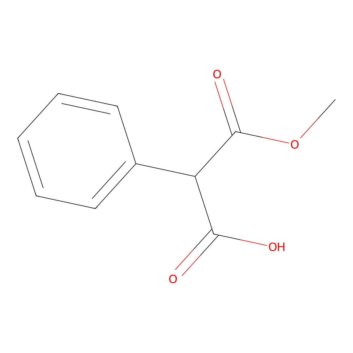 3-Methoxy-3-oxo-2-phenylpropanoic acid molecular structure, CAS 33315-63-8
