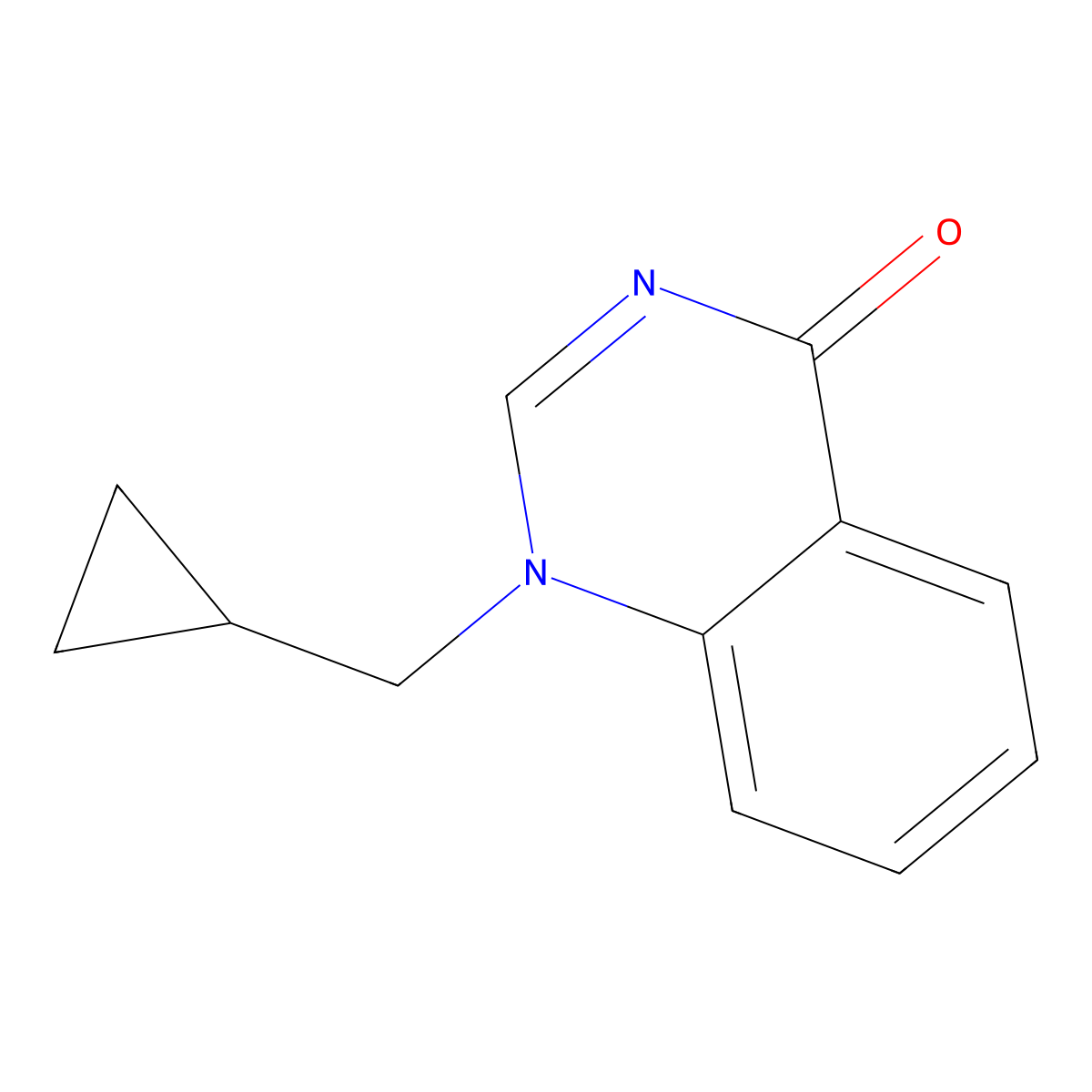 1-(Cyclopropylmethyl)quinazolin-4(1H)-one molecular structure, CAS 33319-11-8