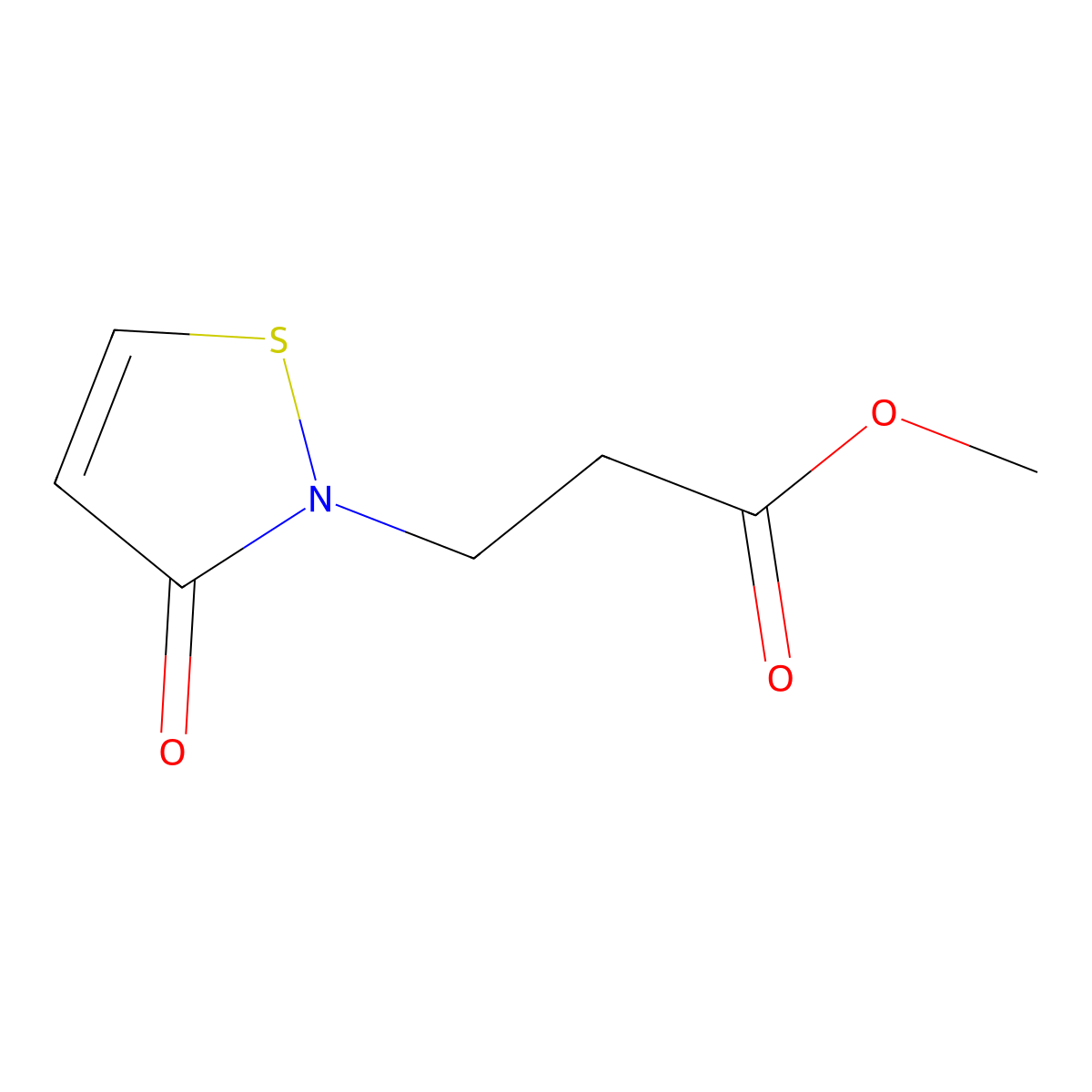 Methyl 3-(3-Oxo-2-isothiazolyl)propanoate molecular structure, CAS 33319-78-7