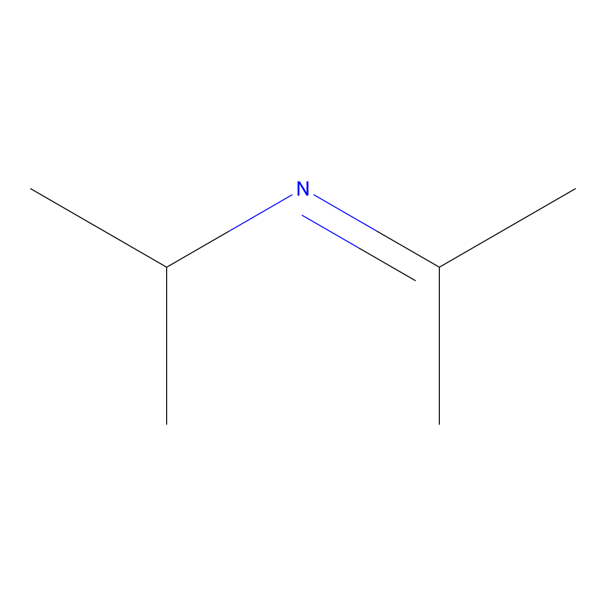 2-Propanamine, N-(1-methylethylidene)- molecular structure, CAS 3332-08-9