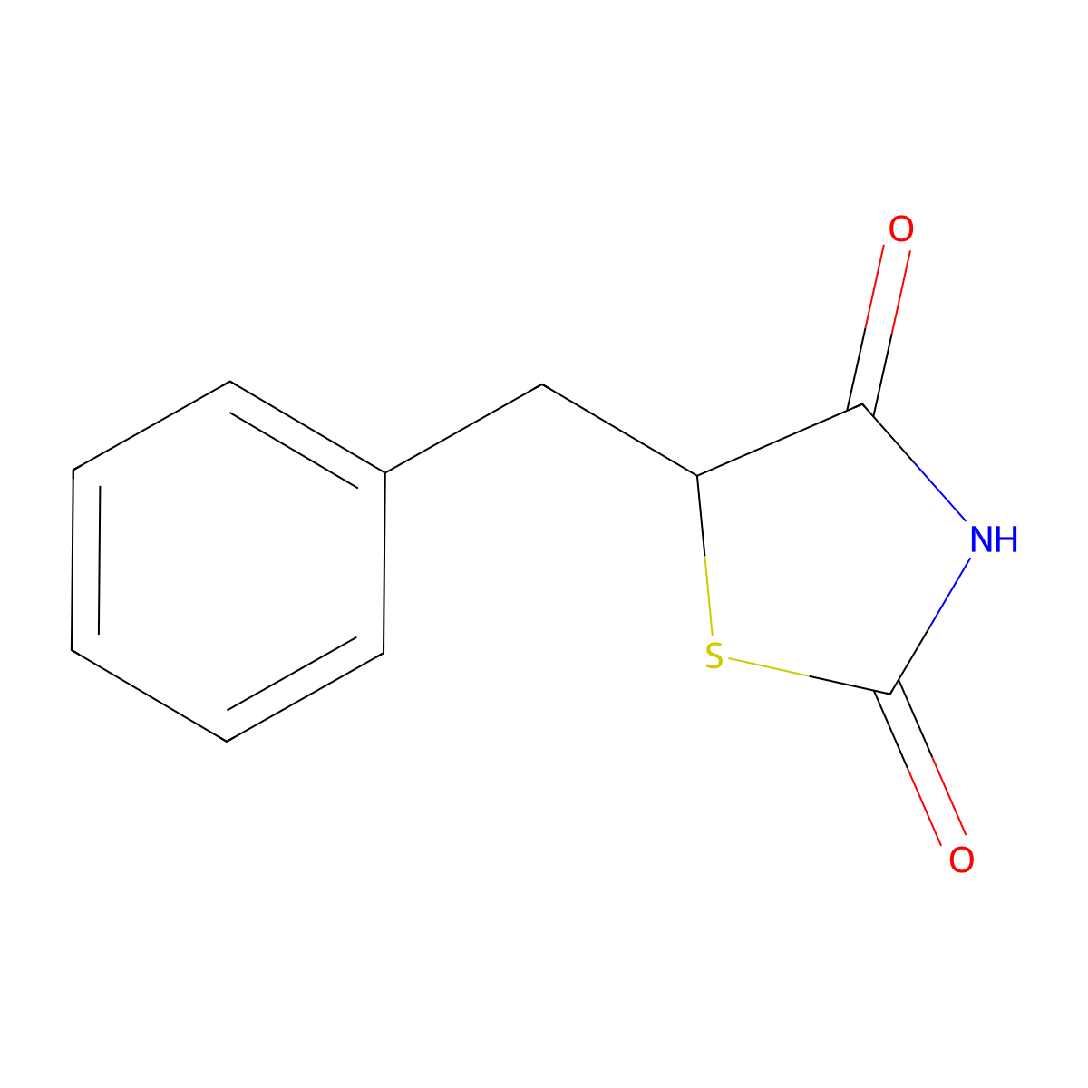5-Benzyl-1,3-thiazolidine-2,4-dione molecular structure, CAS 33321-31-2