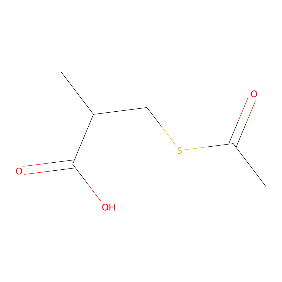3-(Acetylthio)-2-methylpropanoic acid molecular structure, CAS 33325-40-5