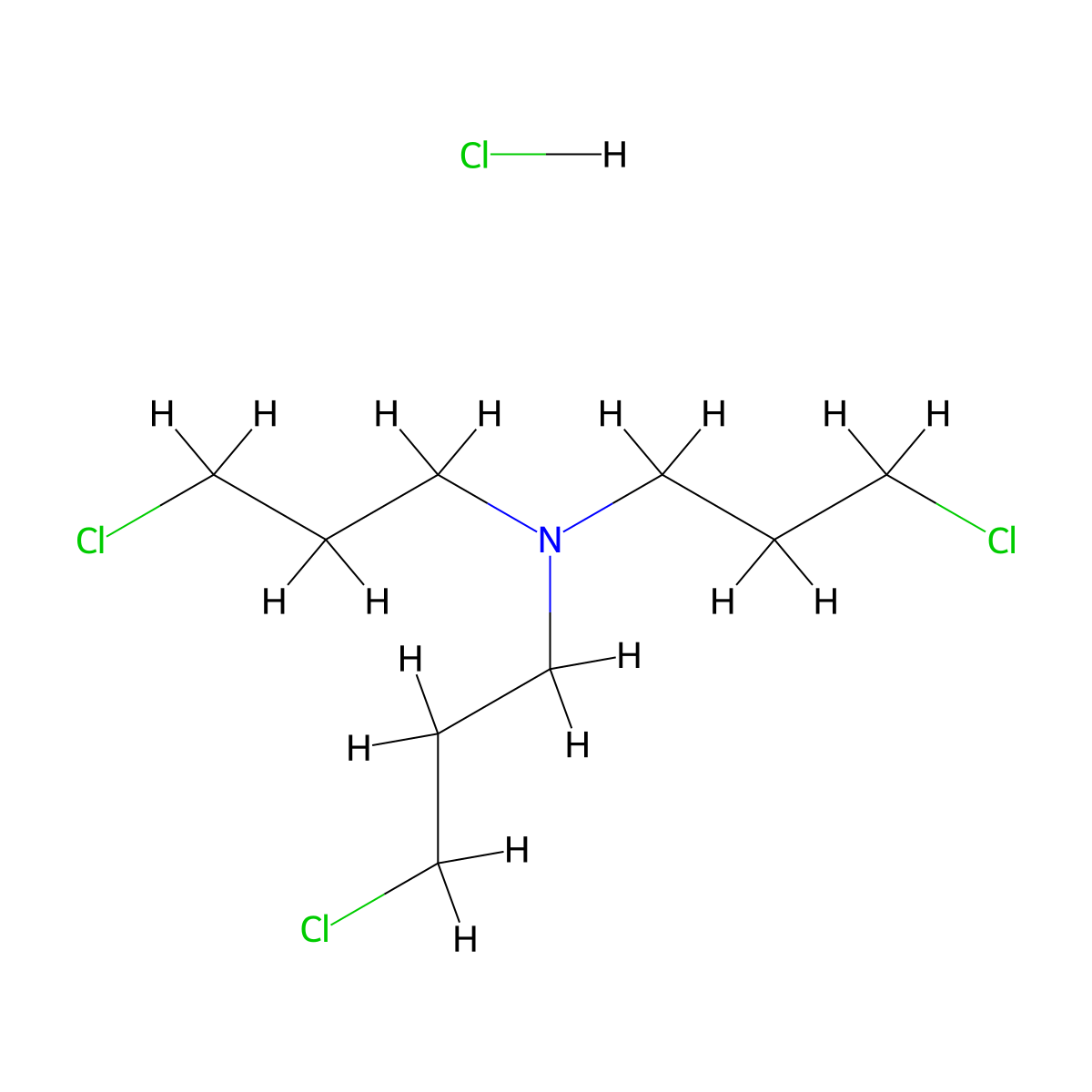 Tris(3-chloropropyl)amine hydrochloride molecular structure, CAS 33329-34-9
