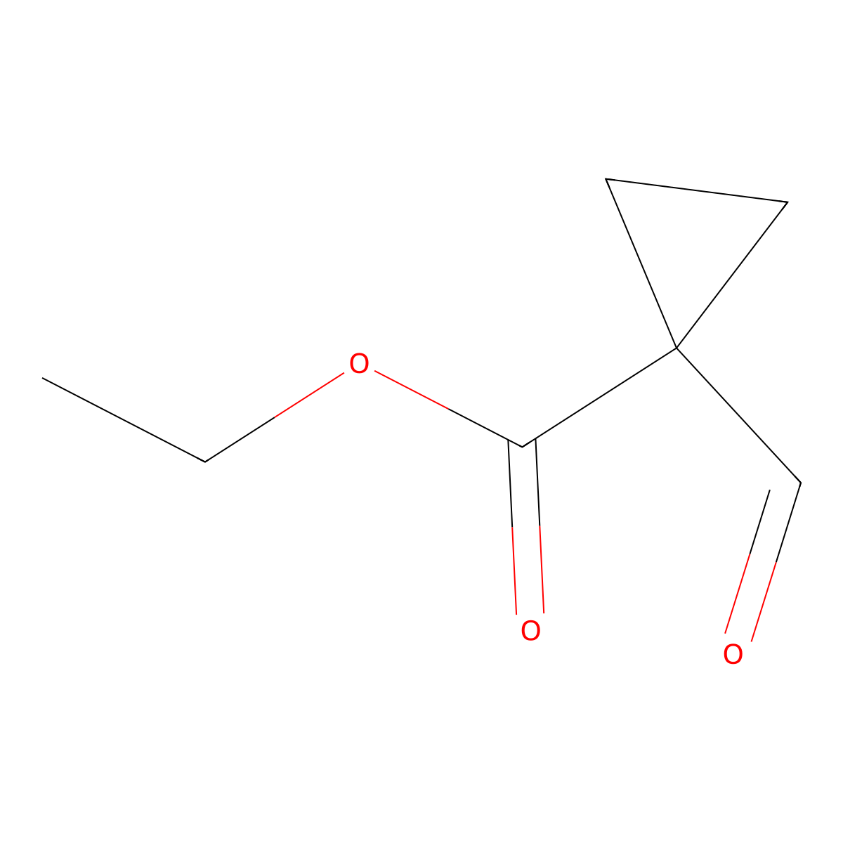 Ethyl 1-formylcyclopropanecarboxylate molecular structure, CAS 33329-70-3