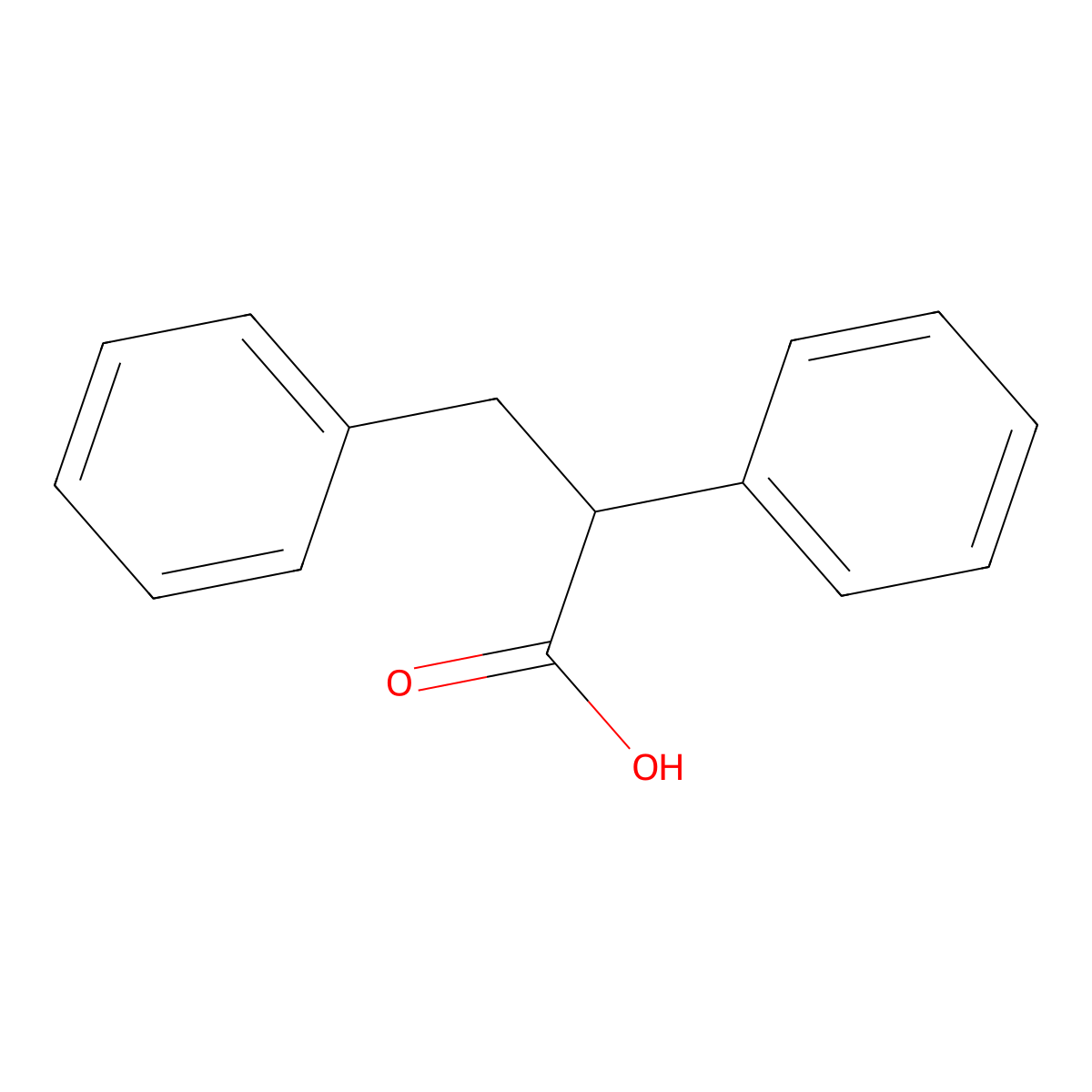 2,3-Diphenylpropionic acid molecular structure, CAS 3333-15-1