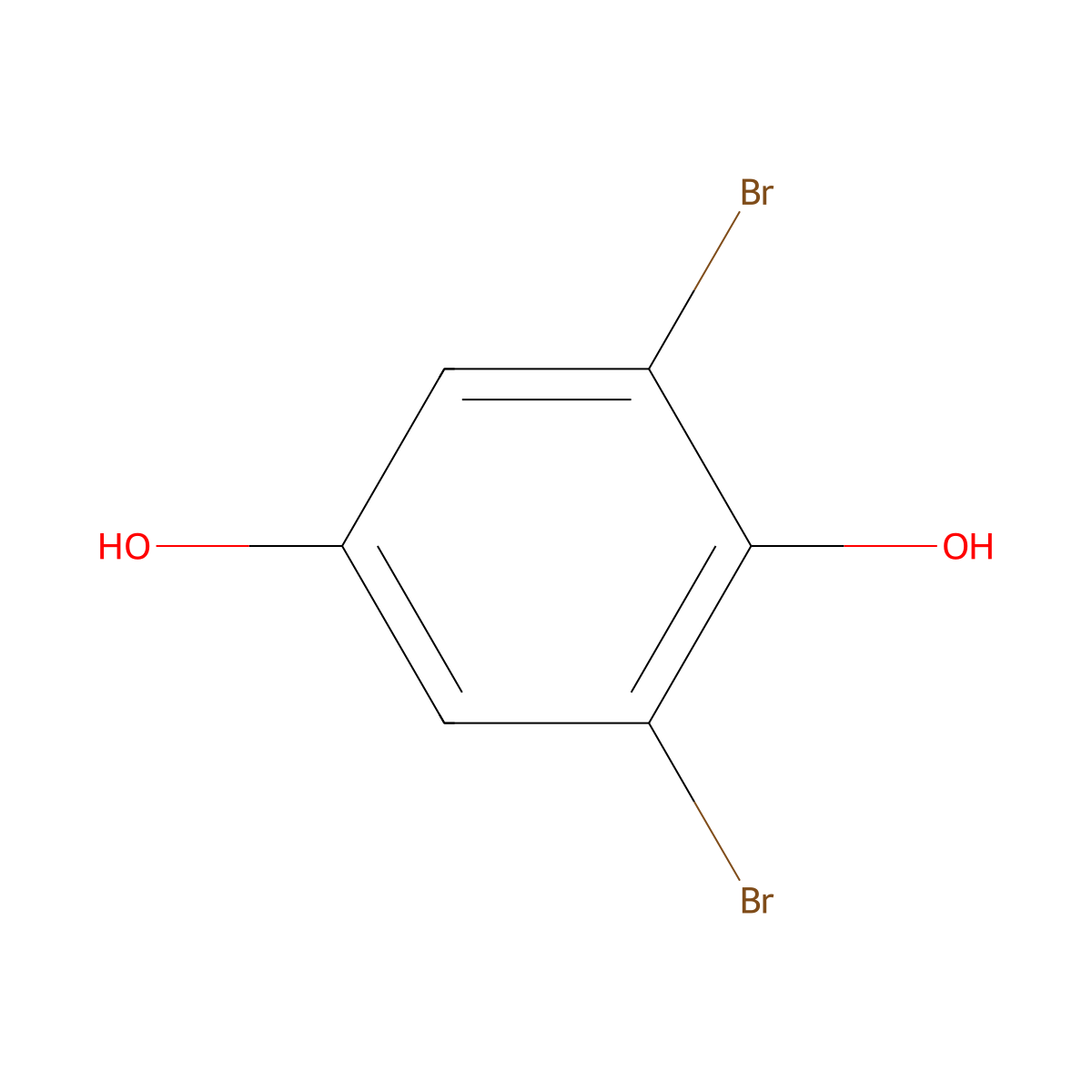 2,6-Dibromohydroquinone molecular structure, CAS 3333-25-3