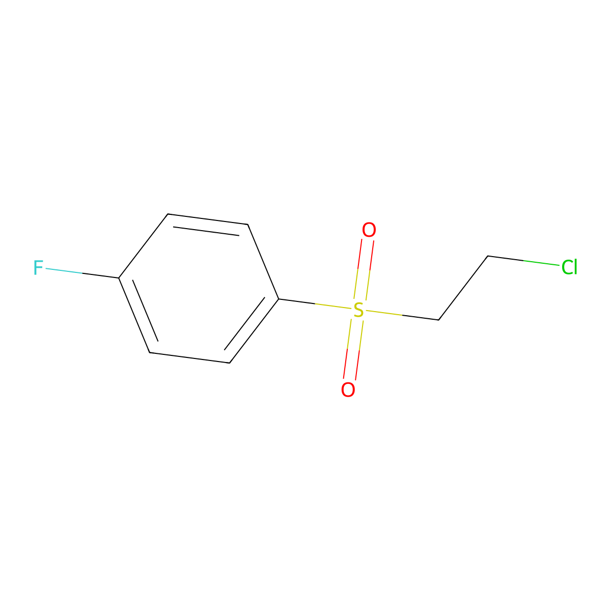 1-(2-Chloroethanesulfonyl)-4-fluorobenzene molecular structure, CAS 33330-46-0