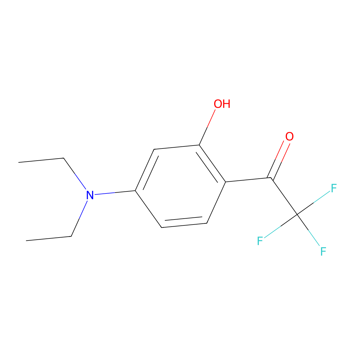 1-[4-(Diethylamino)-2-hydroxyphenyl]-2,2,2-trifluoro-1-ethanone molecular structure, CAS 333303-11-0