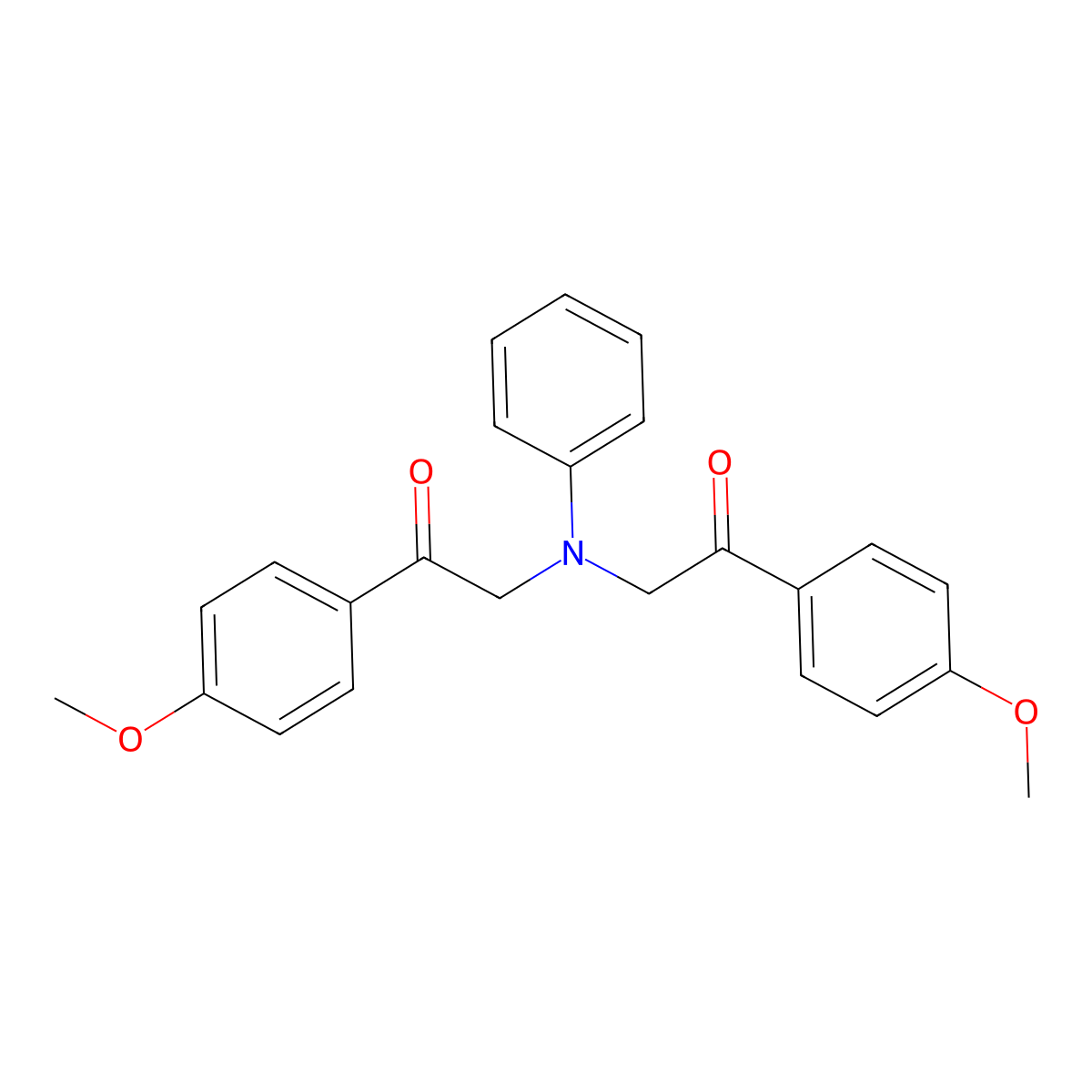 2,2'-(Phenylimino)bis[1-(4-methoxyphenyl)ethanone] molecular structure, CAS 333306-68-6