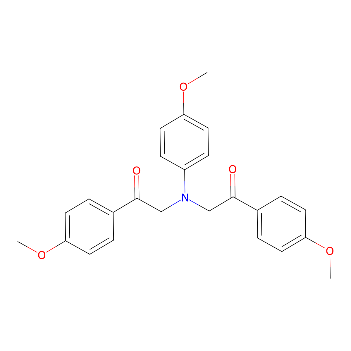 2,2'-[(4-Methoxyphenyl)imino]bis[1-(4-methoxyphenyl)ethanone] molecular structure, CAS 333306-69-7