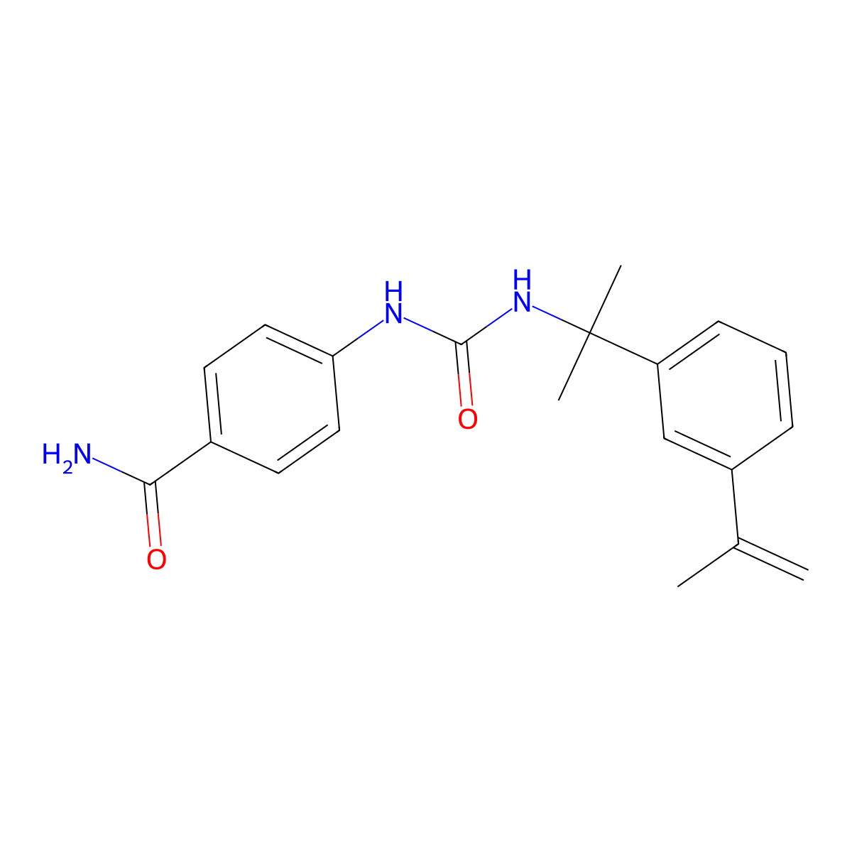 4-[2-(3-Prop-1-en-2-ylphenyl)propan-2-ylcarbamoylamino]benzamide molecular structure, CAS 333306-88-0